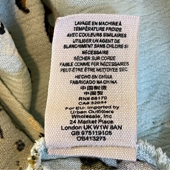 Free People Floral Mint Green Tree Swing Trapeze Sleeveless Tunic Dress Medium - Picture 10 of 10